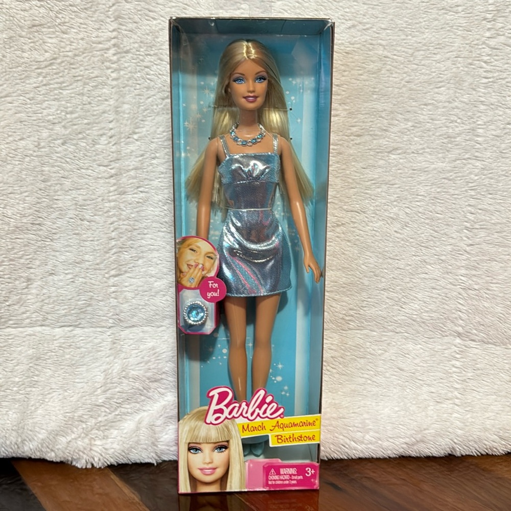 Mattel Barbie 2010 March Aquamarine Birthstone